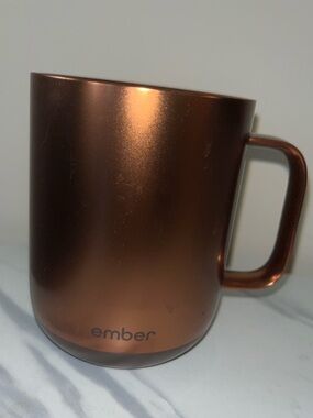 Ember Smart Mug 2 Copper Edition 10oz Temperature Control Heated Coffee Cup Used